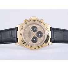 Rolex Daytona Working Chronograph Gold Case with Golden Dial Stick Marking Sapphire Glass-1