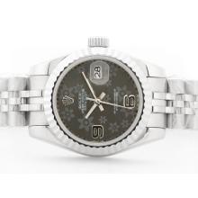 Rolex Datejust Automatic with Gray Floral Motif Dial 2009 New Version