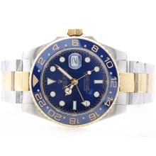 Rolex GMT Master II Automatic Two Tone Ceramic Bezel with Blue Dial