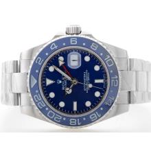 Rolex GMT Master Automatic with Blue Dial S/S-Blue Ceramic Bezel