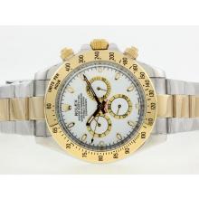 Rolex Daytona II Automatic YG/SS Two Tone with White Dial/Stick Marking-42mm Version