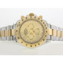 Rolex Daytona II Automatic YG/SS Two Tone with Golden Dial/Stick Marking-42mm Version