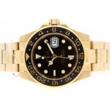 Rolex GMT-Master II Automatic 18K Full Gold Plated with Black Dial Ceramic Bezel