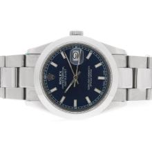 Rolex Datejust Automatic with Blue Dial White Stick Marking