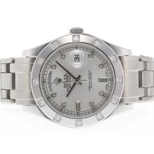 Rolex Masterpiece Swiss ETA 2836 Movement Diamond Marking with Silver Dial 1