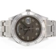 Rolex Masterpiece Swiss ETA 2836 Movement Diamond Marking with Gray Dial 1