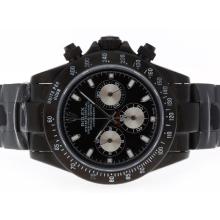 Rolex Daytona Working Chronograph Full PVD Stick Marking with Black Dial