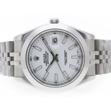 Rolex Datejust II Automatic Stick Marking with White Dial 41mm Same Structure As Swiss ETA Version-High Quality-1