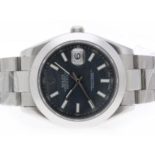 Rolex Datejust II Automatic Stick Marking with Black MOP Dial 41mm Same Structure As Swiss ETA Version-High Quality