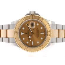 Rolex Yacht-Master Swiss ETA 2671 Movement Two Tone with Golden Dial