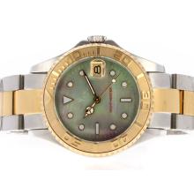 Rolex Yacht-Master Swiss ETA 2671 Movement Two Tone with Green MOP Dial