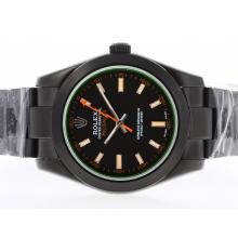 Rolex Milgauss Automatic Full PVD with Black Dial Orange Markers