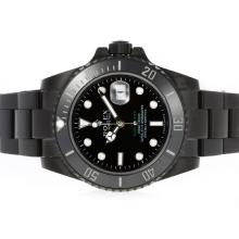 Rolex Submariner Automatic Full PVD with Black Dial Green SUB Markers-Ceramic Bezel
