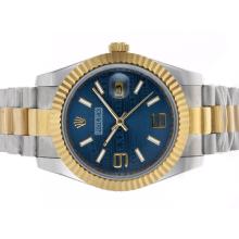 Rolex Datejust II Automatic Two Tone with Blue Watermark Dial 1