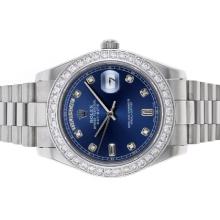 Rolex Day-Date II Automatic Diamond Bezel and Markers with Blue Dial 1