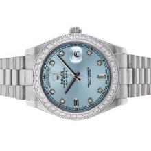 Rolex Day-Date II Automatic Diamond Bezel and Markers with Light Blue Dial 1