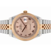 Rolex Datejust II Automatic Two Tone Roman Markers with Champagne Dial