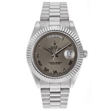 Rolex Day-Date II Swiss ETA 2836 Movement Roman Markers with Gray Dial