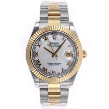Rolex Datejust II Swiss ETA 2836 Movement Two Tone Roman Markers with MOP Dial 4