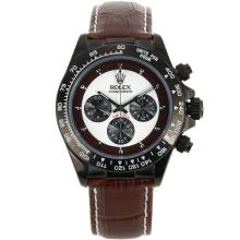 Rolex Daytona Working Chronograph PVD Case with White Dial