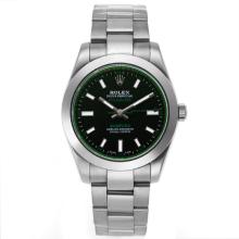 Rolex Milgauss Bamford Automatic with Black Dial S/S-Tinted Green Glass