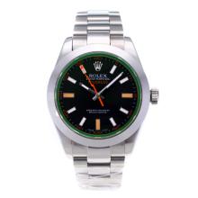 Rolex Milgauss  ETA 2836 Movement with Tinted Green Sapphire S/S