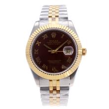 Rolex Datejust II Swiss ETA 2836 Movement Two Tone Roman Markers with Brown Dial 1