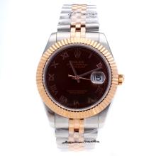 Rolex Datejust II Swiss ETA 2836 Movement Two Tone Roman Markers with Brown Dial