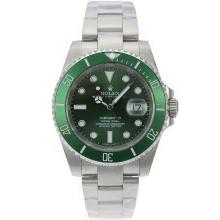 Rolex Submariner Swiss Cal 3135 Movement with Green Dial and Bezel S/S