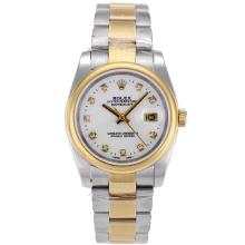 Rolex Datejust Automatic Two Tone Diamond Markers with White Dial Sapphire Glass-4